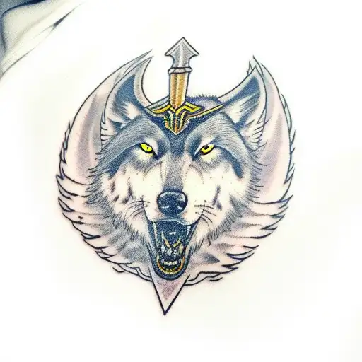 Odin With His Crows And His Wolf