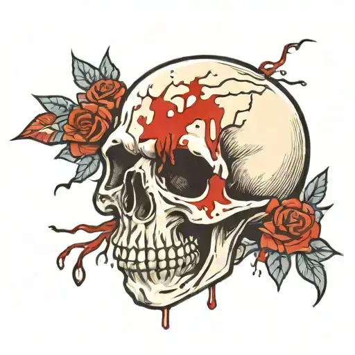 Skull Dripping Blood