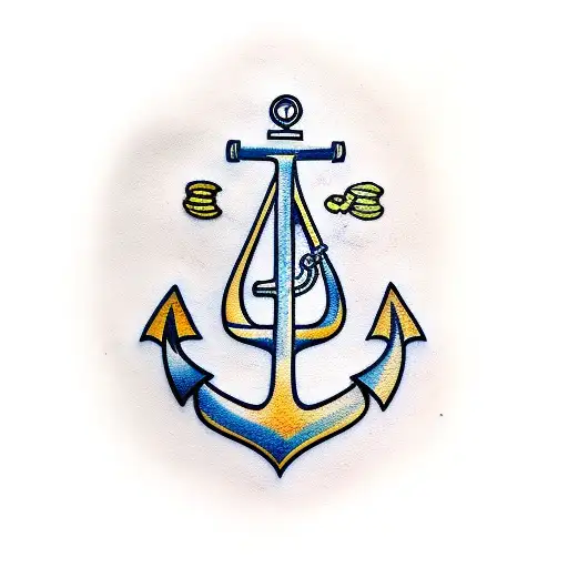 Blue And Black Anchor