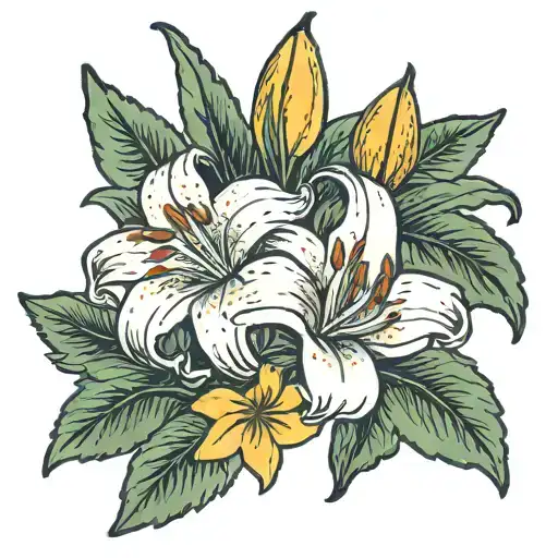 Buttery Drinking From Lily Flower