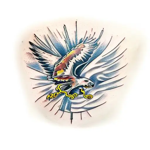 Skeleton Hand Touching A Hawk