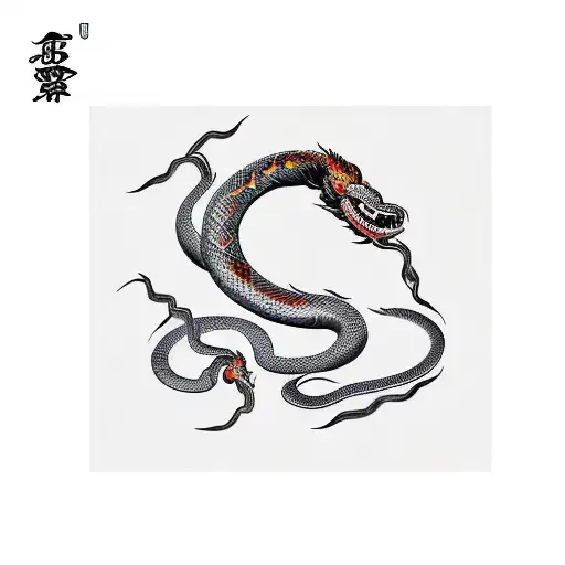 Fire Snake Chinese Sign For Abdominal