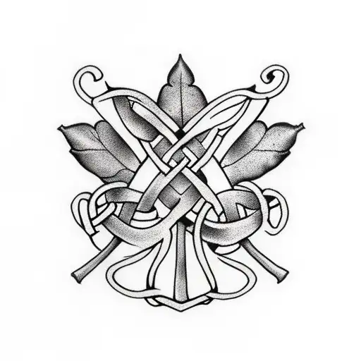 5 Leaf Clover With Celtic Knot