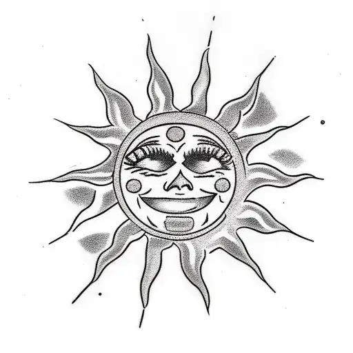 The Sun Smoking A Cigarrete