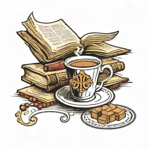 Books With Cup Of Coffee