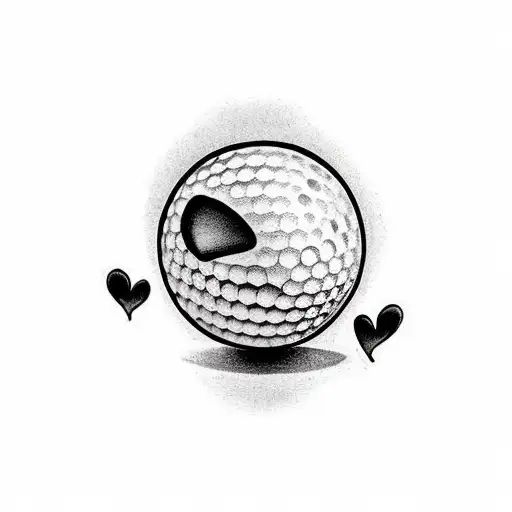 Golf Ball With A Broken Heart And The Words Right You Are