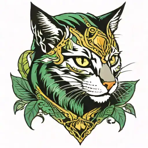 Loki Cat With Green Eyes