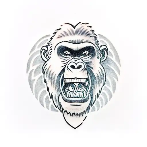 Gorilla Surfing A Wave