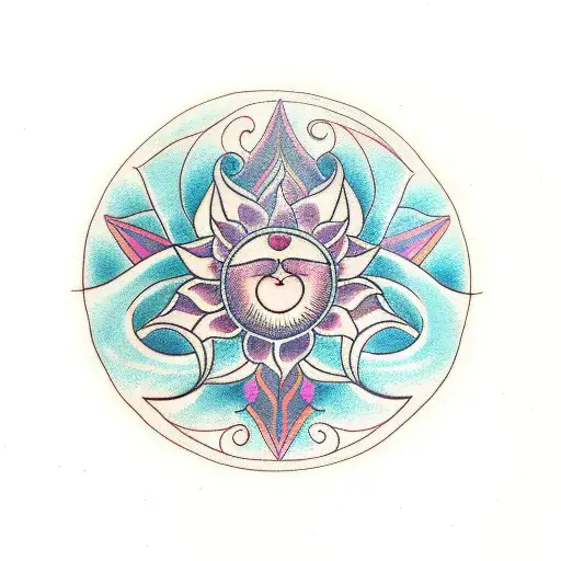 Lotus Flower Sun And Moon