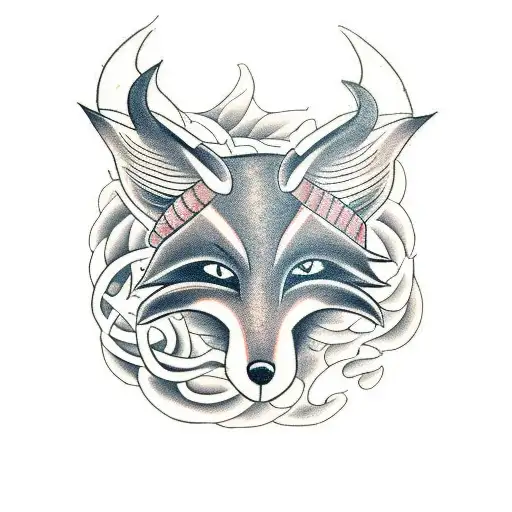 Fox With Demon Horns