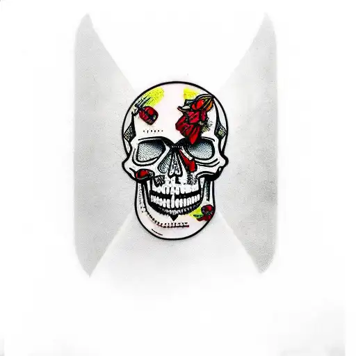 Skull In A Cocktail Glass