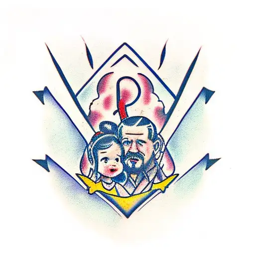 Father And Daughter Without Portaits