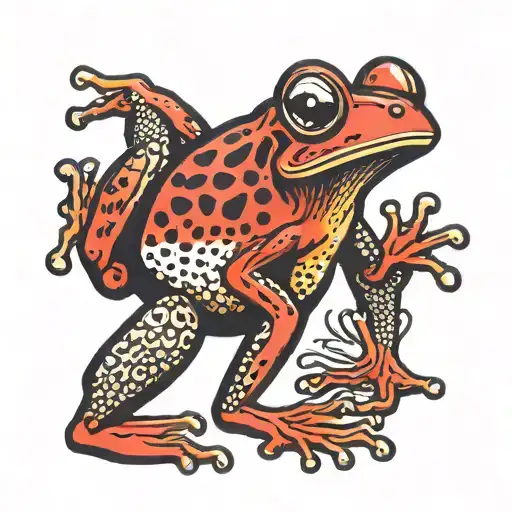 Red Frog Sitting