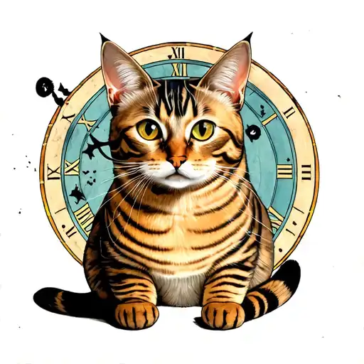 Bengal Cat Creates A Magic Circle Stopping Time