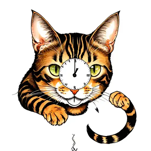 Bengal Cat Creates A Magic Circle Stopping Time