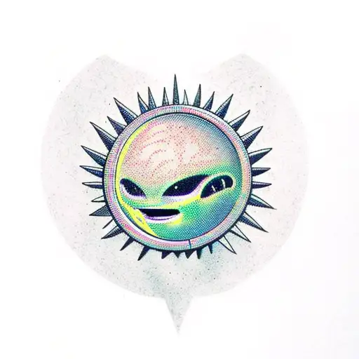 Alien Surrounded By Spikes