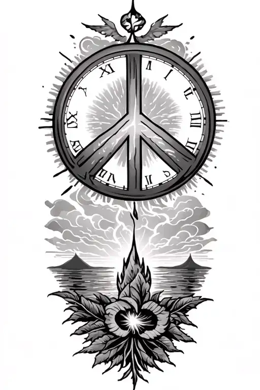 Peace And Lightining Storm And Time And Nature