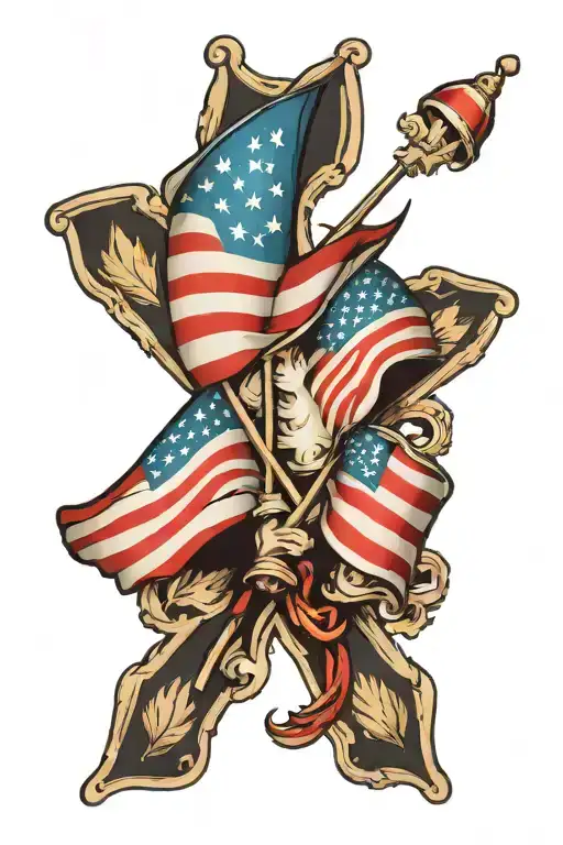 Italian And American Flag Cut Diagonally Coming