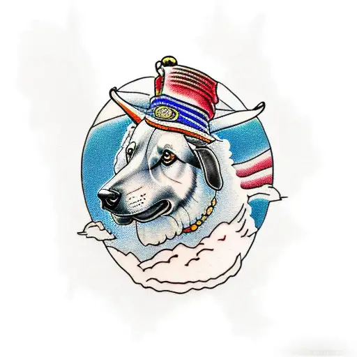 Shepherd Dog And Mountains