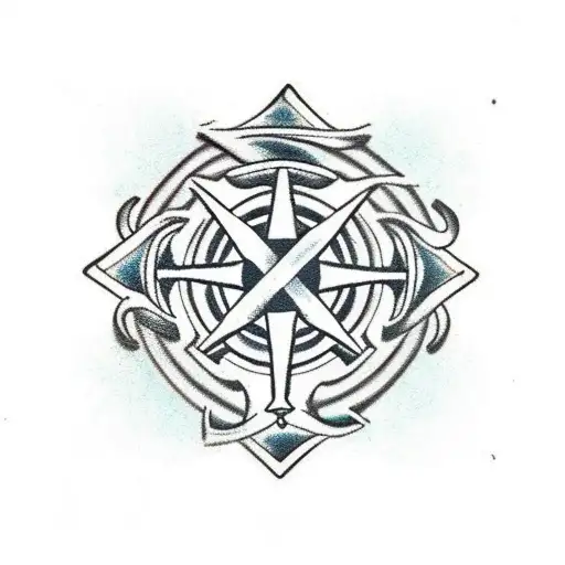 Anchor Cross And Compass