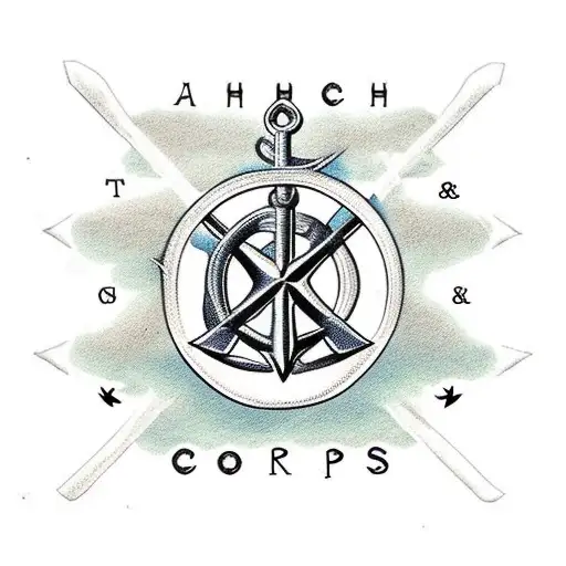 Anchor And Cross And Compass