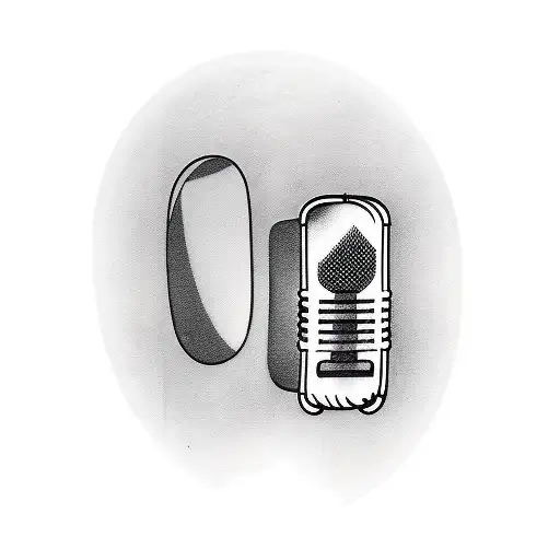 Microphone With Guitar In The Background