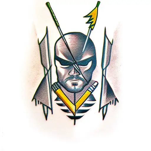 Arrow With Broad Head And Fletching