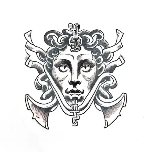 Medusa Greek Key