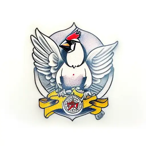 Cardinal Carrying Dogtags