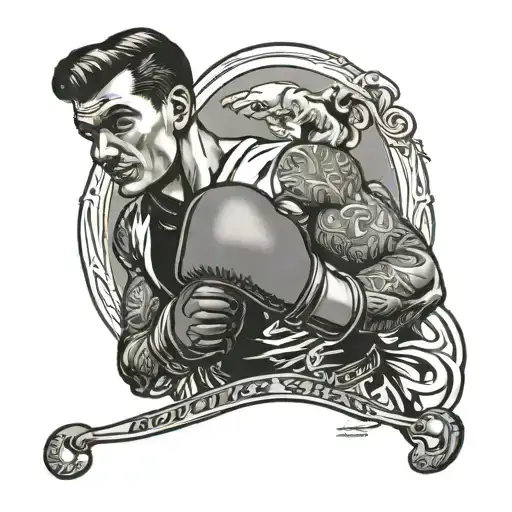 Guy With Boxing Gloves And Shouse