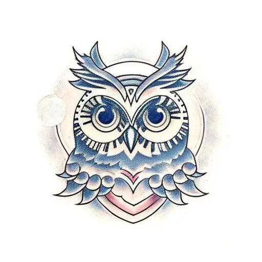 Owl With Full Moons For Eyes