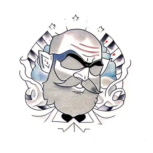 Beard Man Superhero Dad