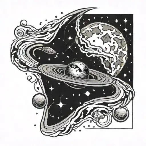 Galaxy Space Black Hole Eating