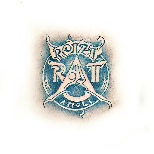 Ambigram Of The Word Riot