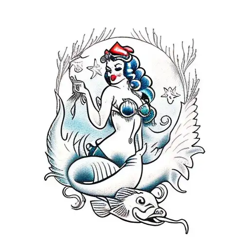 Sailor Jerry Pinup Mermaid