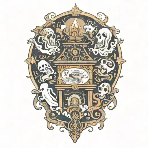 Sacrificial Altar Surrounded By Ghosts