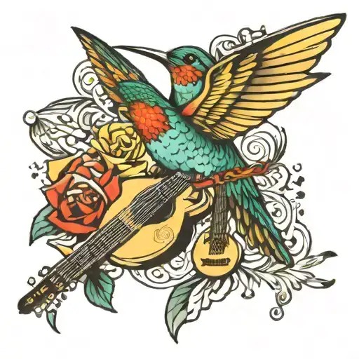 Hummingbird With Guitar Made