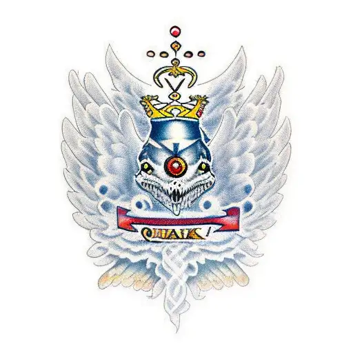 Mishka Name With Queen Crown And Wings