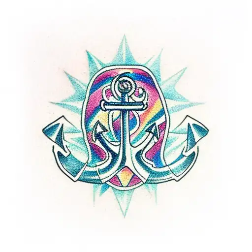 An Intricately Designed Anchor With Mexican Patterns