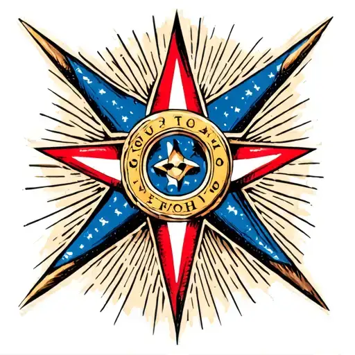 Coverup Tilted Nautical Star