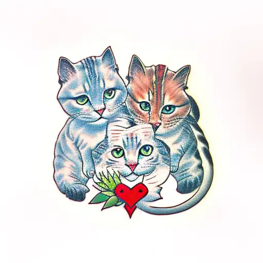 Three Headed Hesoteric Cat