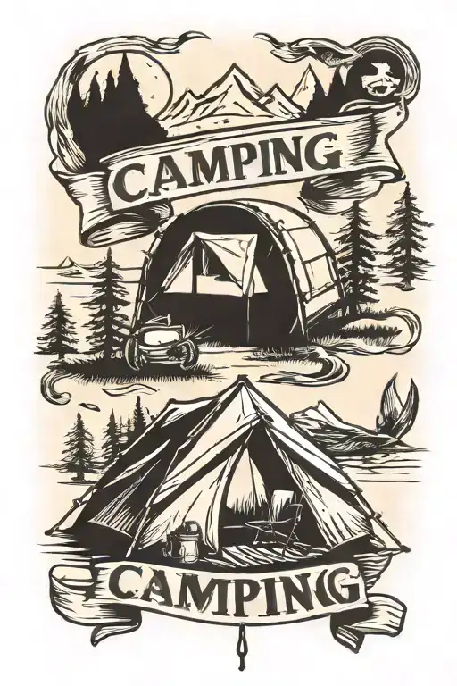 Camping Banner Wrapped
