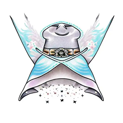 Cowboy Hat With Wedding Veil