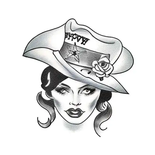 Cowgirl Hat With Wedding Veil