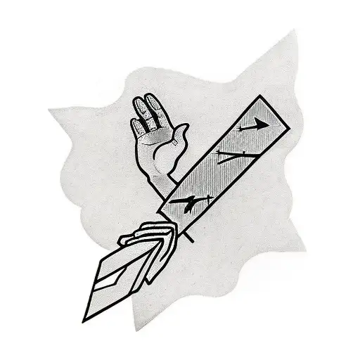 A Hand Holding An Arrow