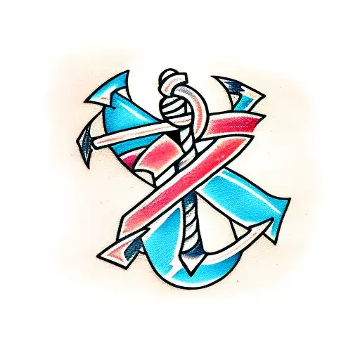 A Cross With An Anchor