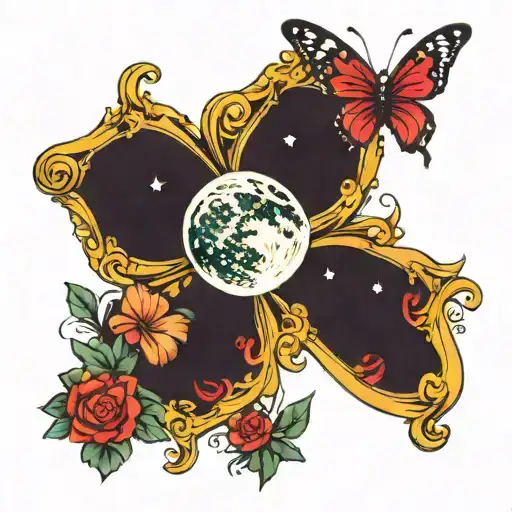 Moon And Butterfly