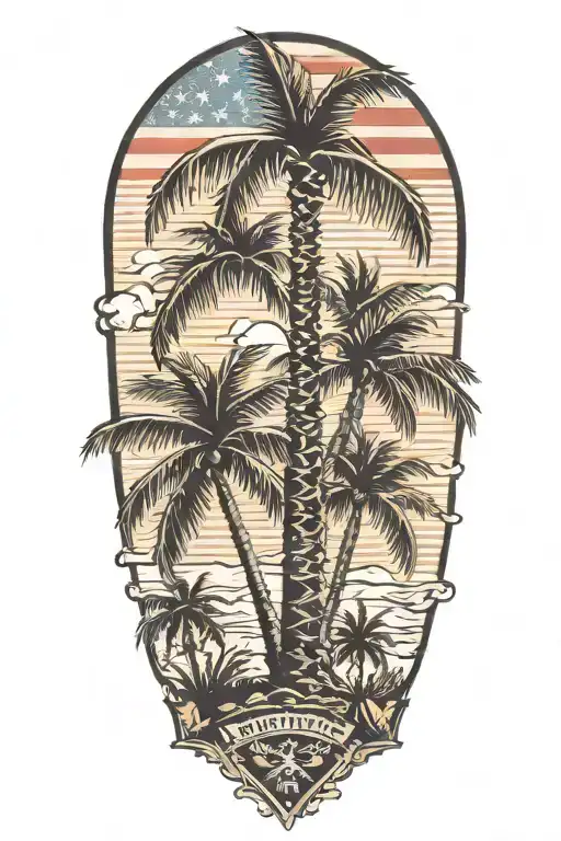 Palm Tree And Military
