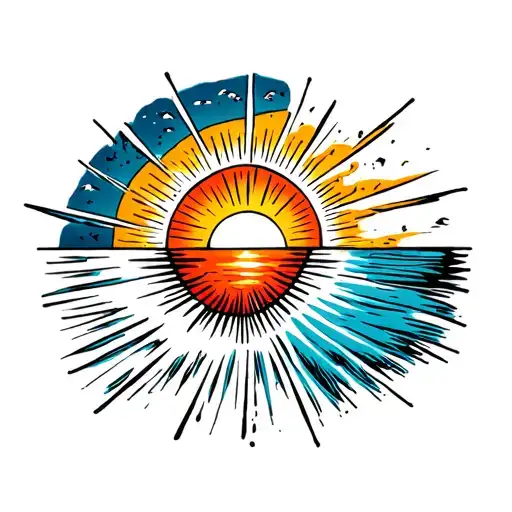 Sunrise And Sunset Sky