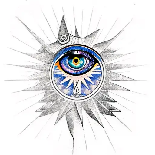 Eye Of Horus At The Top Of A Pyramid 3D